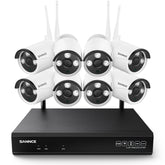 5MP 10-Channel Wireless Security Camera System, 8MP NVR, 5MP WiFi IP Camera, Two-Way Audio, IP66 Waterproof, Smart AI Human Detection, Work With Alexa